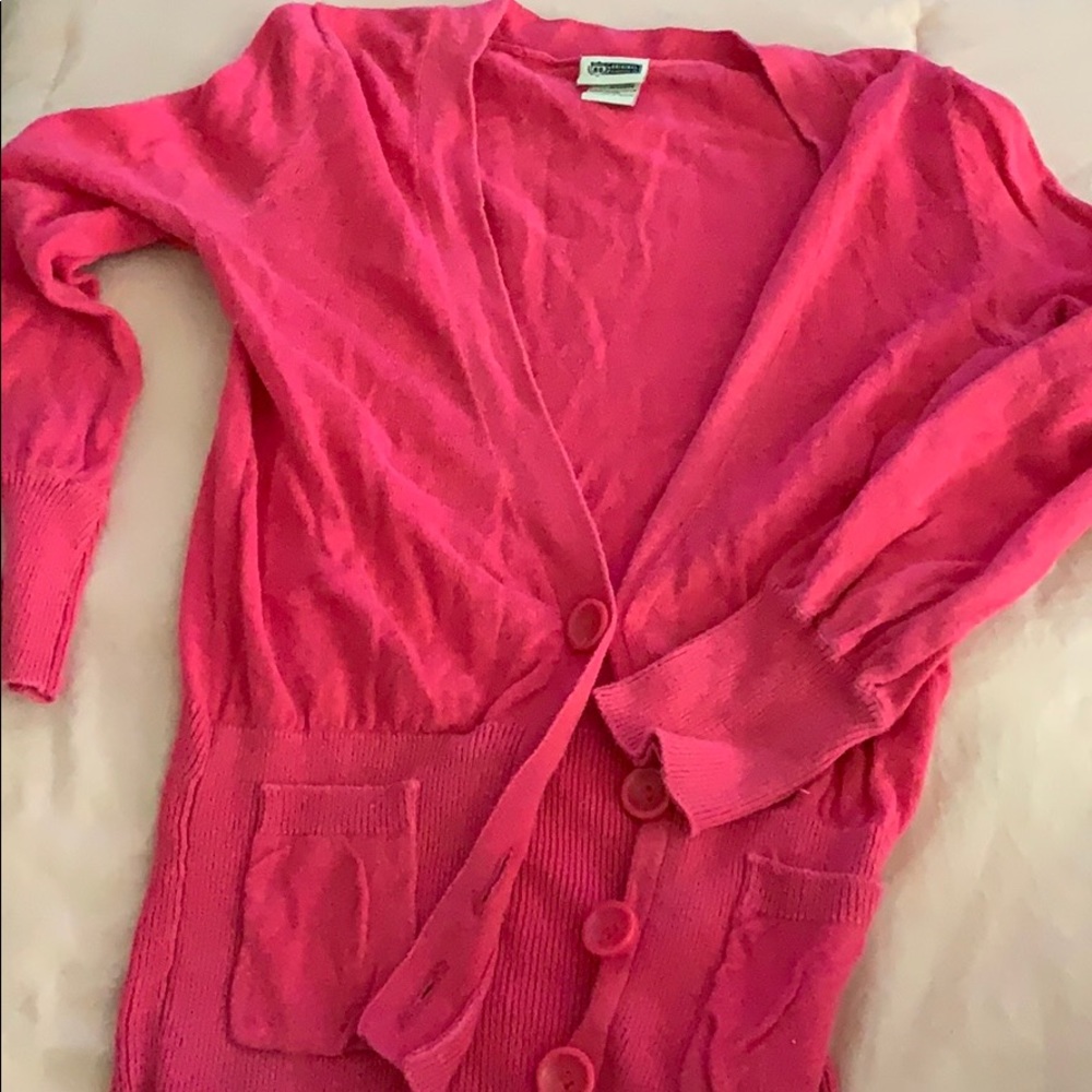 Hot pink cardigan